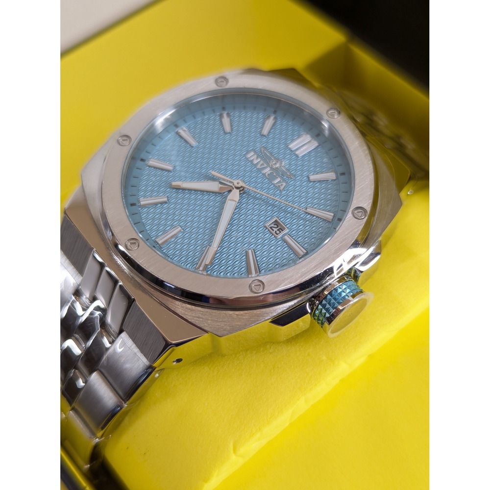 Invicta Sea Vulture 50147 Mens Watch 44mm Steel Light Blue Dial Quartz New - Picture 6 of 13
